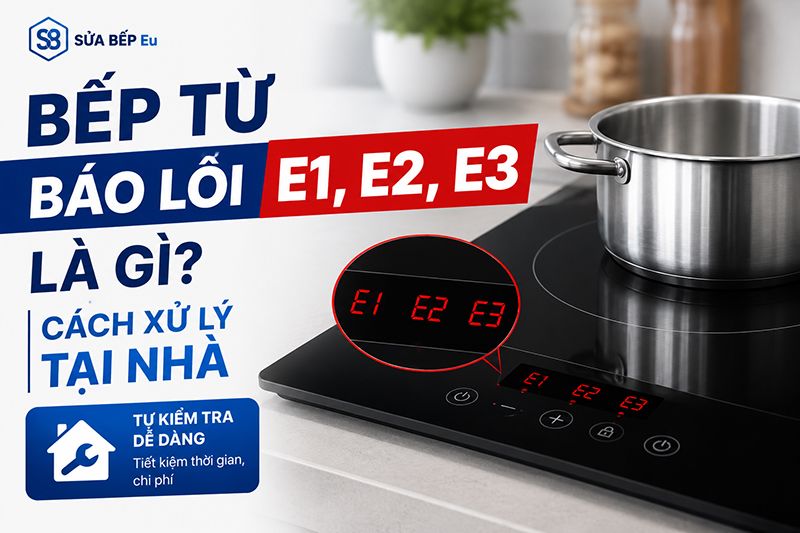Bếp từ báo lỗi E1, E2, E3 là gì? Cách xử lý tại nhà 2 img bep tu loi e1 e2 e3